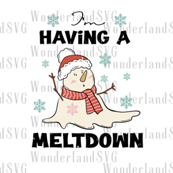 i'm having a meltdown funny melting snowman christmas pun - snowman svg - melting snowman svg
