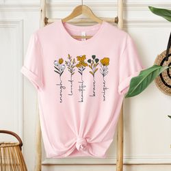 valentines day wildflowers t-shirt, flower tee, unisex fit, womens valentines shirt, love t-shirt, valentine gift