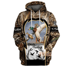 personalized hunting duck hunting hunter - 3d printed pullover hoodie