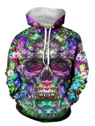 candy skull hoodie 3d, personalized all over print hoodie 3d