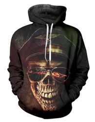 mr skull police hoodie 3d, personalized all over print hoodie 3d