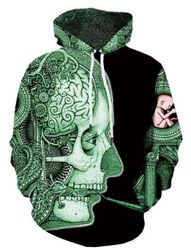 living dead skulls hoodie 3d, personalized all over print hoodie 3d