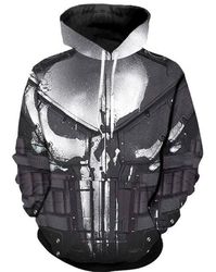 skull the punisher hoodie 3d, personalized all over print hoodie 3d