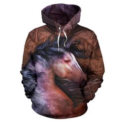 horse hoodie 3d, personalized all over print hoodie 3d