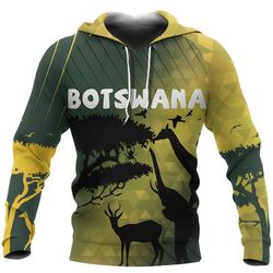 botswana animal hoodie 3d, personalized all over print hoodie 3d