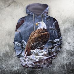 eagle hoodie 3d, personalized all over print hoodie 3d v1