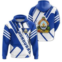 honduras coat of arms rockie hoodie 3d, personalized all over print hoodie 3d