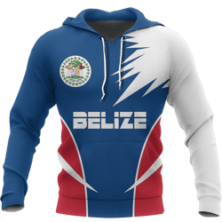 belize coat of arms rockie hoodie 3d, personalized all over print hoodie 3d