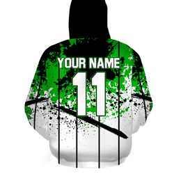 green atv motocross hoodie 3d, personalized all over print hoodie 3d