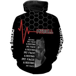 pitbull hoodie 3d, personalized all over print hoodie 3d