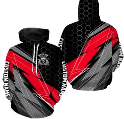 motocross racing dirt bike motorcycle off-road biker red hoodie 3d, personalized all over print hoodie 3d