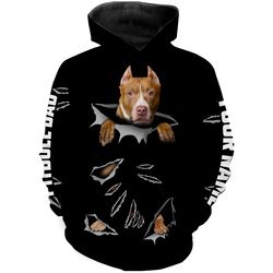 love pitbull dog hoodie 3d, personalized all over print hoodie 3d y2