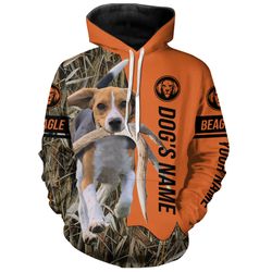beagle hunting deer shed dog gift for hunters hoodie 3d, personalized all over print hoodie 3d y172