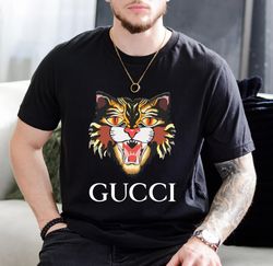 gucci vintage angry cat replica classic t-shirt