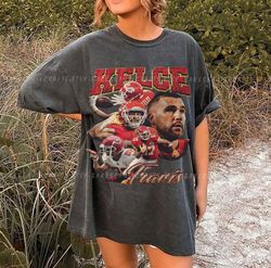 vintage travis kelce tee shirt, football comfort colors shirt, football mom shirt, football fan gift, kelce football vin