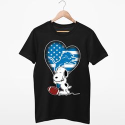 snoopy love lions nfl football team shirt