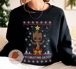 i'm christmas groot shirt, baby groot xmas shirt, disney groot ugly christmas shirt, superhero xmas shirt, disney ugly s