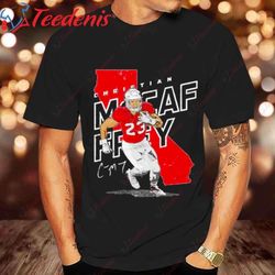 christian mccaffrey player map san francisco 49ers shirt, 49ers gifts