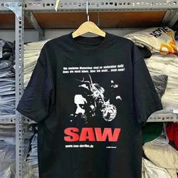 vintage saw 2004 movie promo t shirt saw movie vintage 90s t shirt saw horror