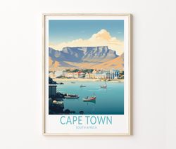 cape town travel poster, south africa cape town wall art, custom travel poster, personalized gift, birthday present