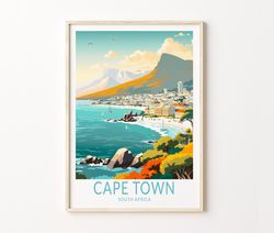 cape town south africa travel poster, cape town poster print, custom travel poster, personalized travel poster, birthday