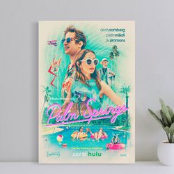 palm springs movie poster, wall art film print, art poster for gift, halloween decor poster, halloween gift for men post