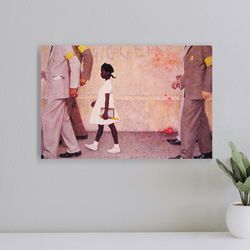 ruby bridges the problem we all live with norman rockwell poster, wall art film print, art poster for gift, home decor p