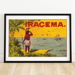 iracema - matchbox print - sweden wall art - vintage sweden art - matchbox wall poster - vintage poster print