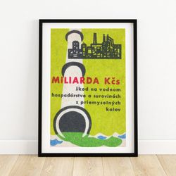 industrial sludge - matchbox print - aesthetic wall art - vintage art - matchbox wall poster - vintage poster print