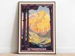 tarentaise valley poster print gallery wall prints canvas print wall art france vintage travel posters framed prints pos