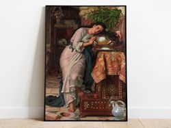 william holman hunt isabella and the pot of basil wall decor art poster framed art print art canvas wall art print poste