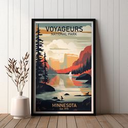 voyageurs national park poster, travel art, poster print, digital art, wall art, instant download, printable, gift for h
