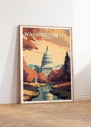 washington dc poster, us city, digital download, wall art, wanderlust, gift, holiday, travel, gifts for her, gifts for h