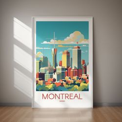 montreal poster, canada, travel art, poster print, digital art, instant download, gift, printable, home decor, gift for