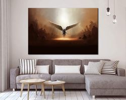 archangel canvas print - archangel michael wall art - archangel wall decor - archangel canvas art - archangel extra larg