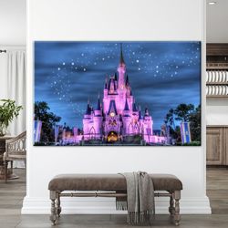 disneyland cinderella castle canvas print - cinderella castle wall art - cinderella castle home decor - disney castle ca