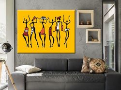 abstract african canvas print - masai wall art - ethnic african abstract painting - african wall art - abstract african