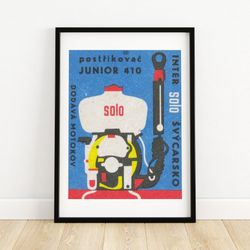 engine - matchbox print - aesthetic wall art - vintage art - matchbox wall poster - vintage poster print