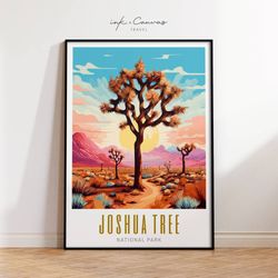 joshua tree national park poster desert prints joshua tree art maximalist decor modern wall art landscape nature wall ar