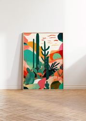 maximalist wall art desert poster maximal decor eclectic print hispanic wall art latino decor naive art latinx art print