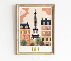 paris travel poster paris print eiffel tower wall art vintage prints france travel poster european retro wall maximal de