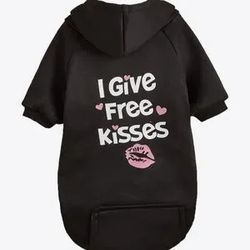 i give free kisses pet fleece lined hoodie  dog sweater