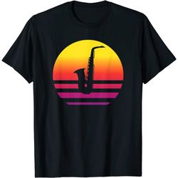 saxophone retro style vintage t-shirt