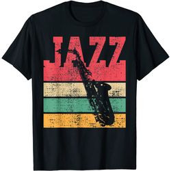 saxophone baritone music retro vintage gift t-shirt