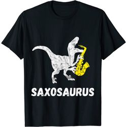 sax dinosaur funny saxophone dino saxophonist t-rex t-shirt