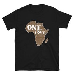 african shirt, one love, africa map unisex t-shirt