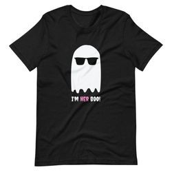 i'm her boo! unisex t-shirt, couples halloween shirts, halloween couples costume, trick or treat, husband wife shirts