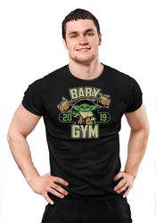 baby yoda gym t-shirt  men's fitness tee shirt  gamers gym shirts  geek training top  funny gym t-shirt  anime gym shirt