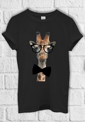 glasses giraffe t shirt hoodie sweatshirt baseball pullover men women unisex baggy boyfriend shirt 399