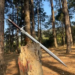 greek achilles sword replica, handmade , 29" blade from 5160 steel, ambidextrous grip, ready to use - sword